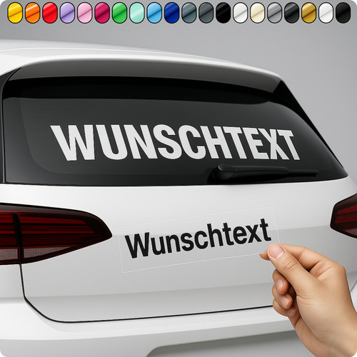 Wunschtext aufkleber 10cm auto - wunschtext,