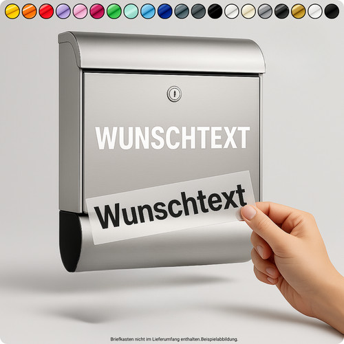 Wunschtext aufkleber - 10, –