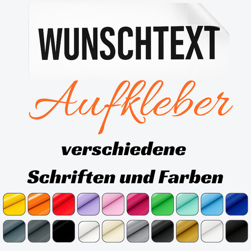Wunschtext aufkleber 80cm - 80cm, –